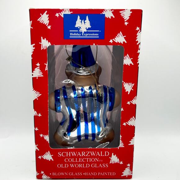 Holiday Expressions Old World Glass Ornament Magical Bear Schwarzwald Collection - Picture 5 of 5